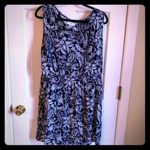 LOFT Blue and White Paisley Sundress